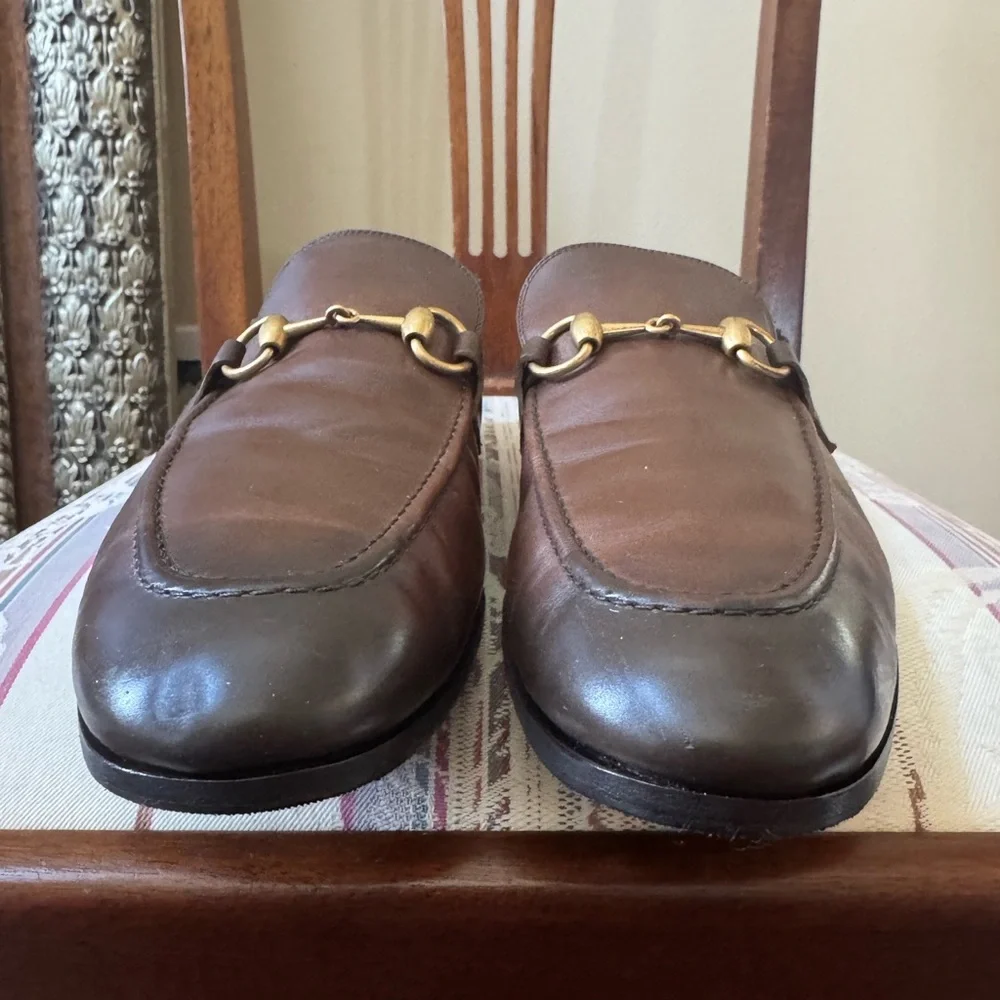 Gucci Jordaan Leather Loafers